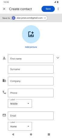 Press First name and key in the required first name.