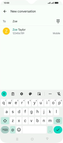 Press the required contact. Press the required contact.