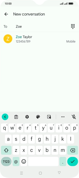 Press the required contact. Press the required contact.