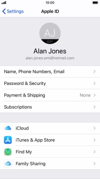Press iCloud.