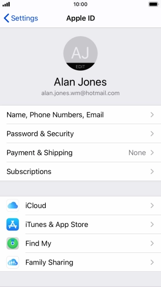 Press iCloud.