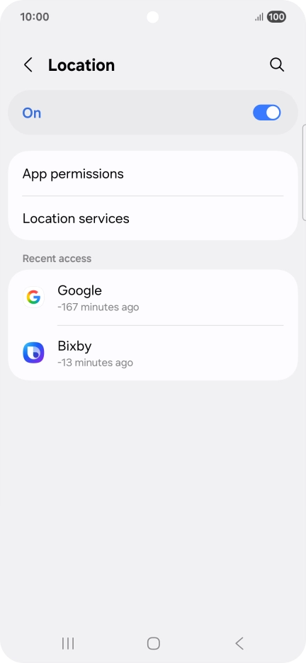 Press App permissions. Press App permissions.