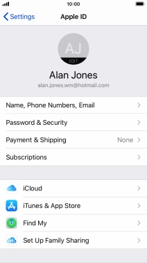 Press iCloud.