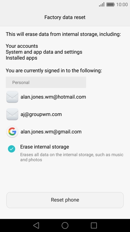 Press Reset phone.