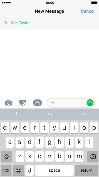 Press the camera icon.