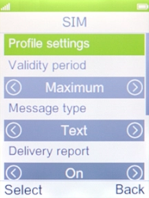 Select Profile settings. Select Profile settings.
