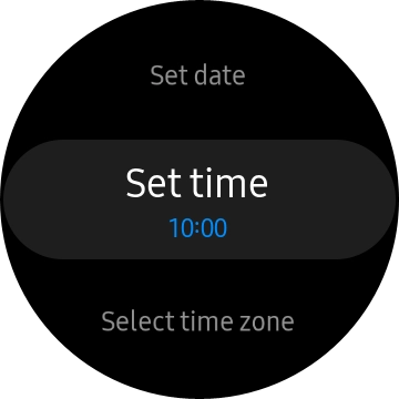 Press Set time.