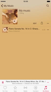 Press the dots next to the song title.