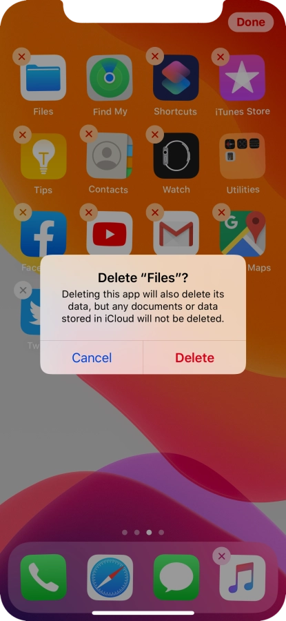 Press Delete.