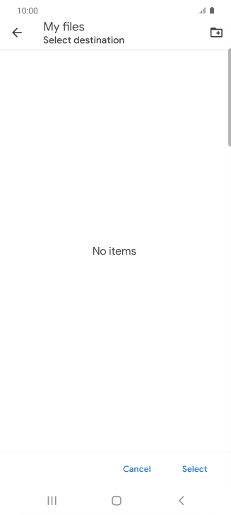To create a new folder, press the new folder icon and follow the instructions on the screen to create a new folder. To create a new folder, press the new folder icon and follow the instructions on the screen to create a new folder.