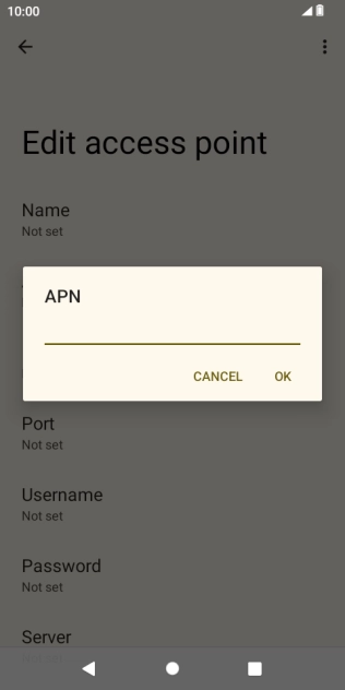 Key in live.vodafone.com and press OK. Key in live.vodafone.com and press OK.