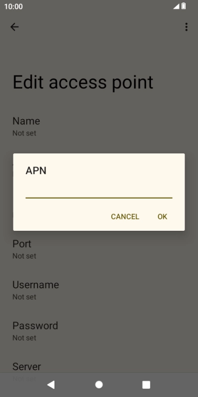 Key in live.vodafone.com and press OK. Key in live.vodafone.com and press OK.