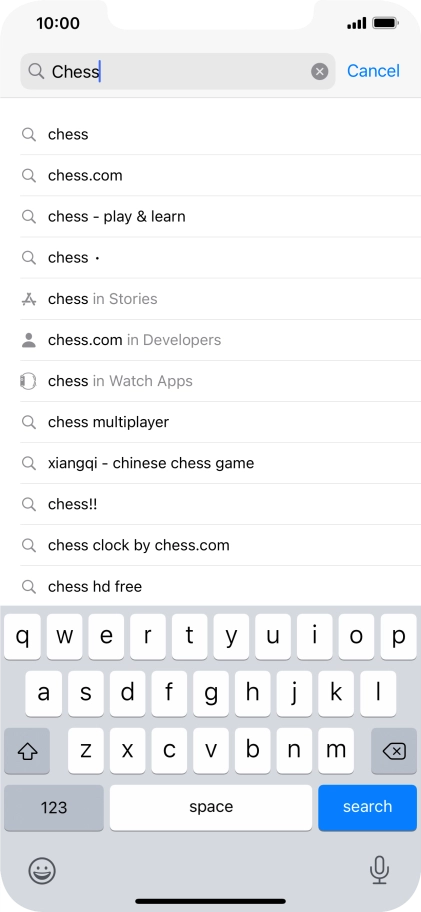 Press search.