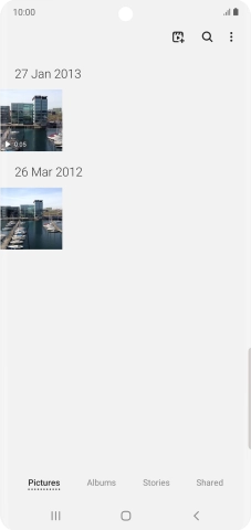 Press Albums and go to the required folder.