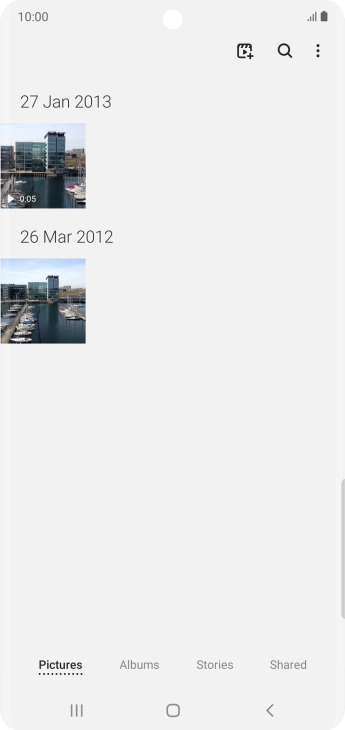Press Albums and go to the required folder.