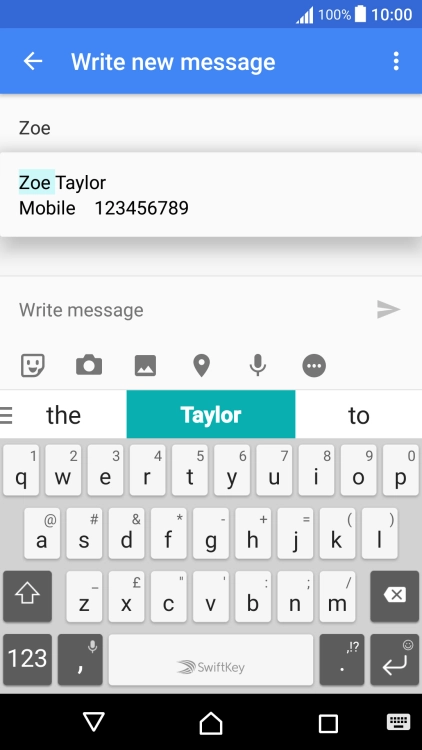 Press the required contact.