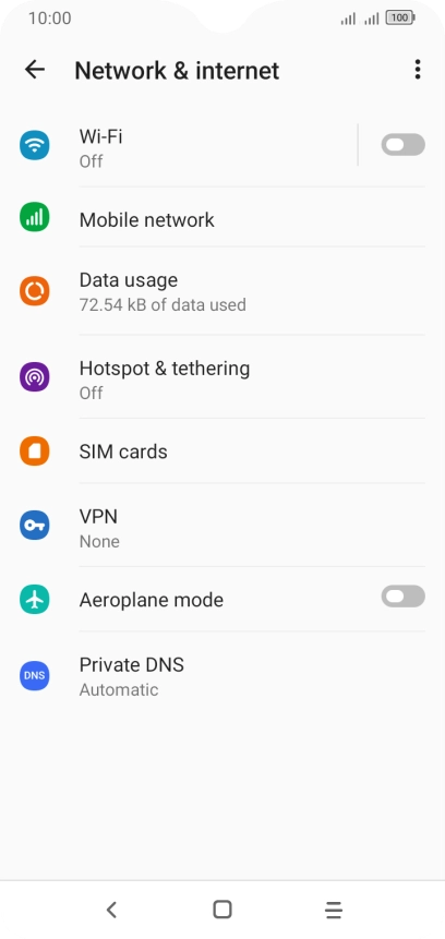 Press Wi-Fi.