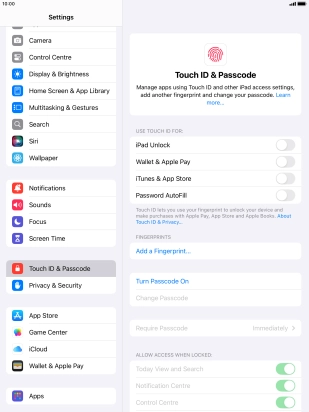 Press Add a Fingerprint... and follow the instructions on the screen to add your fingerprint. Press Add a Fingerprint... and follow the instructions on the screen to add your fingerprint.