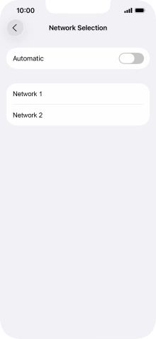 If you turn off the function, press the required network.