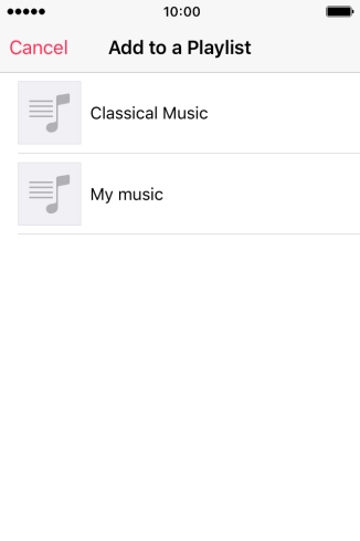 Press the required playlist. Press the required playlist.