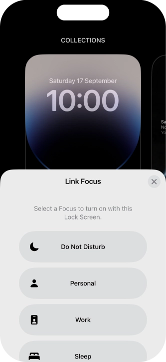 Press the required focus mode. Press the required focus mode.