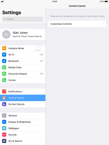 Press Customise Controls. Press Customise Controls.