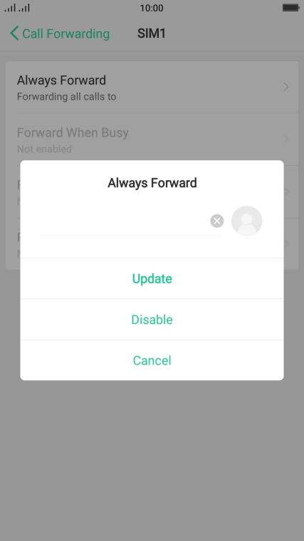Press Disable.