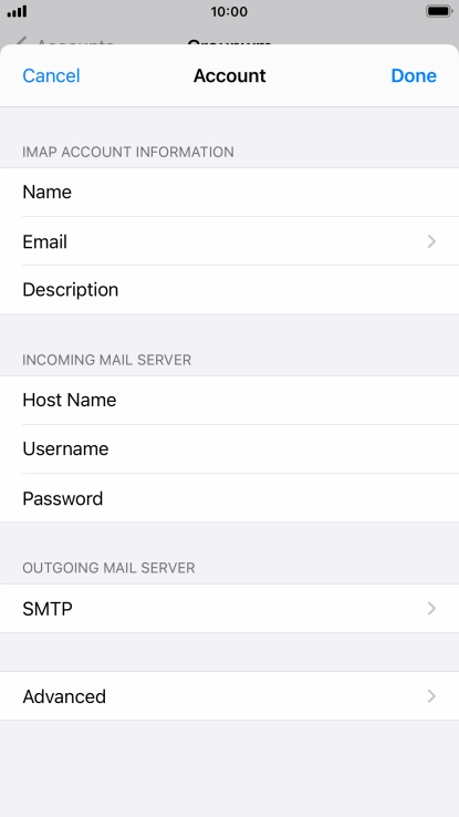 Press SMTP.