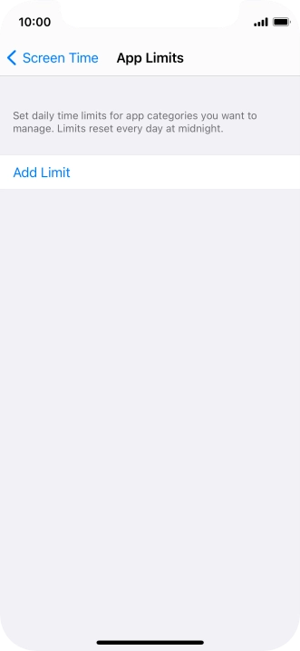 Press Add Limit.