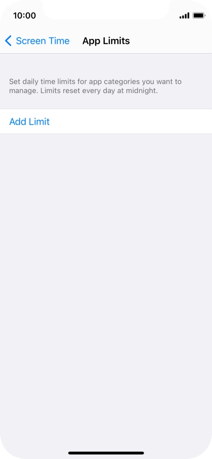 Press Add Limit.