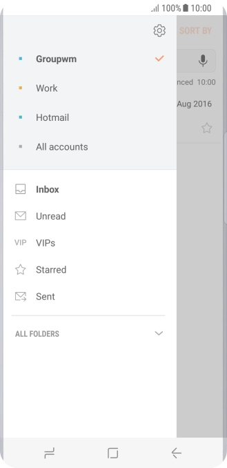 Press the settings icon. Press the settings icon.