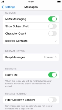 Press the Home key to return to the home screen.