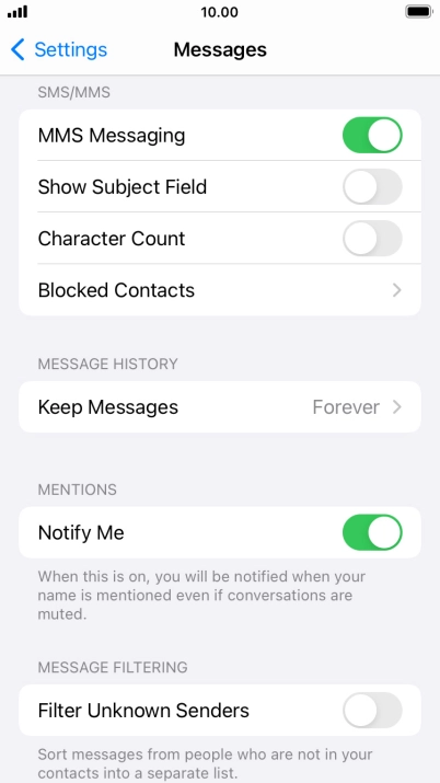 Press the Home key to return to the home screen.