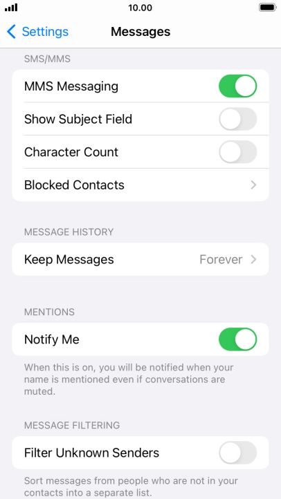 Press the Home key to return to the home screen.