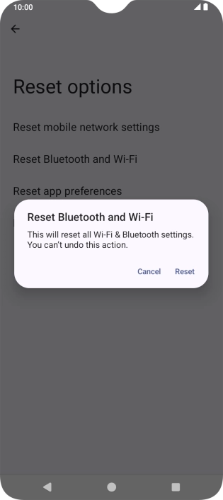 Press Reset. Press Reset.