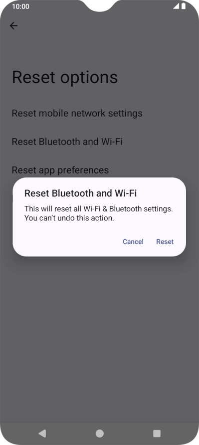 Press Reset. Press Reset.