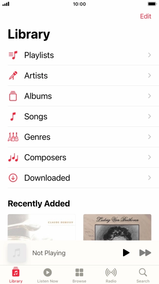 Press Playlists.