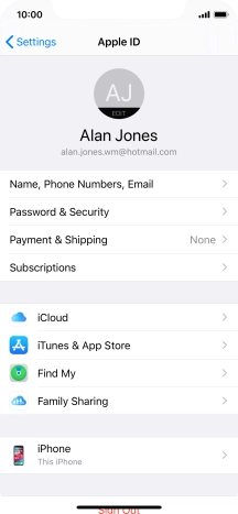 Press iCloud.