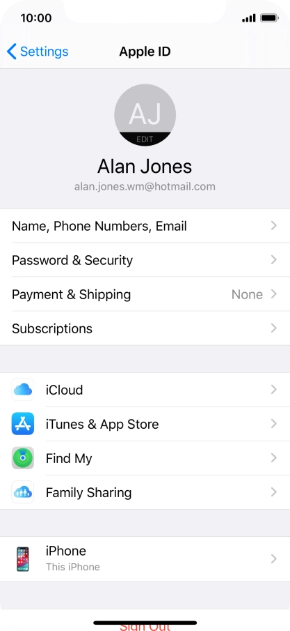 Press iCloud.