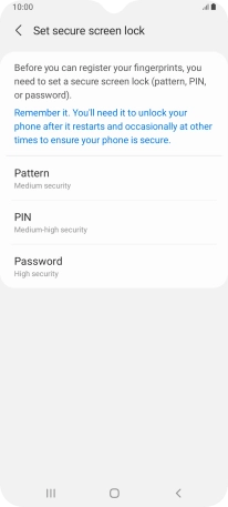Press the required phone lock code and follow the instructions on the screen to create an additional phone lock code.
