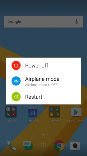 Press Power off.