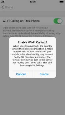 If you turn on the function, press Enable.