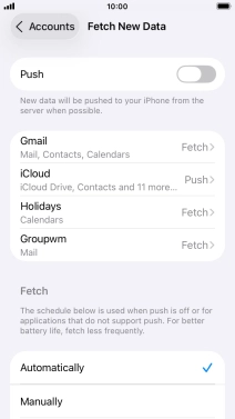 If you turn off the function, press the required setting.
