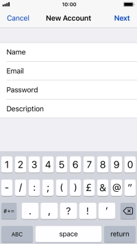 Press Description and key in the required name. Press Description and key in the required name.