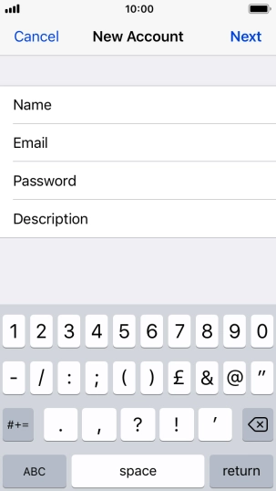 Press Description and key in the required name. Press Description and key in the required name.