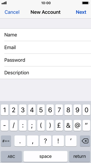 Press Description and key in the required name. Press Description and key in the required name.