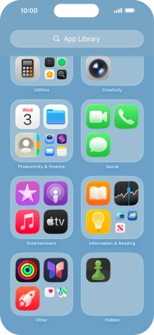 Press and hold the required app.