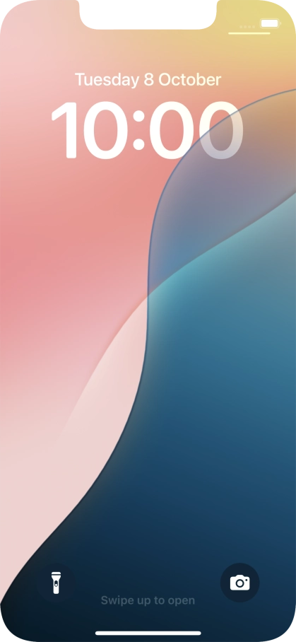 Slide your finger upwards starting from the bottom of the screen.