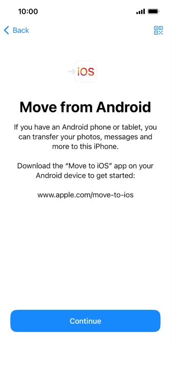 To transfer content to your phone, you need to install the app 