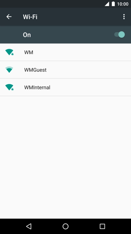 Press the required Wi-Fi network.
